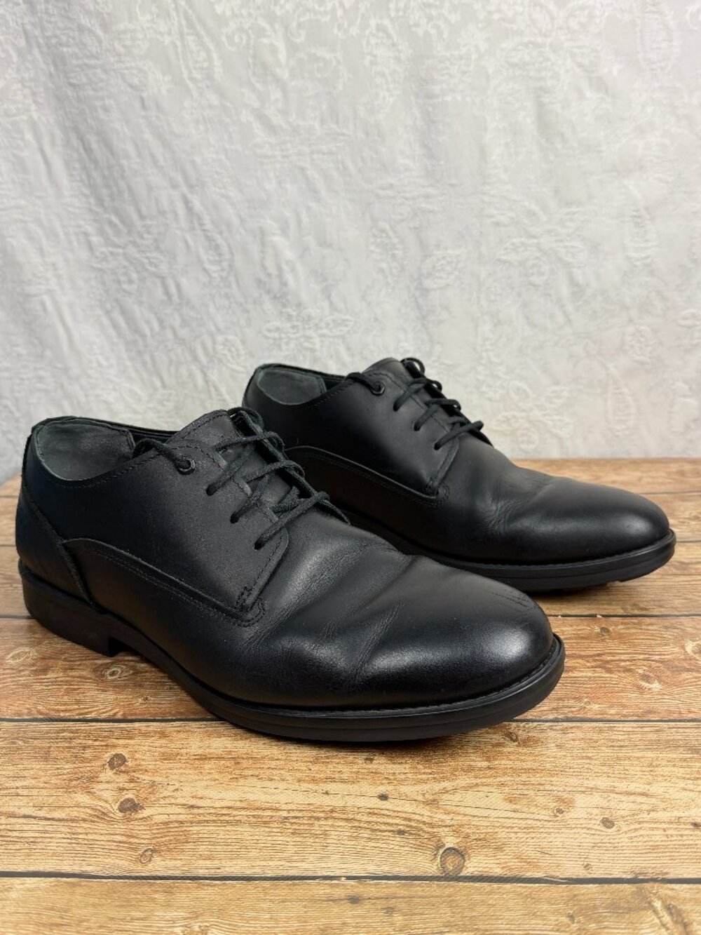 Timberland Men's Size 13 Black Leather Lace-Up Oxford Dress Shoes Classic